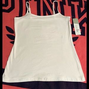 NWT Just be.!! Cami white tank w/adjustable straps